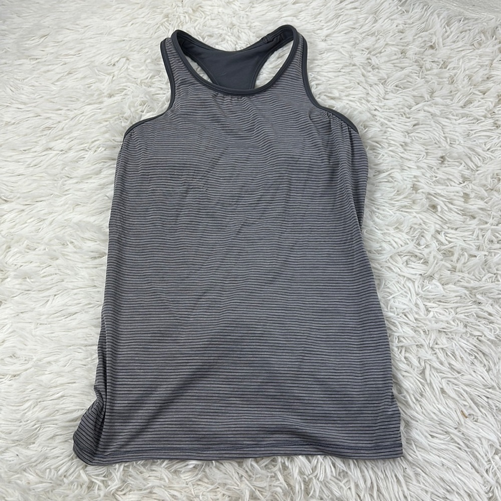 Lululemon Ruche Of Adrenaline Tank Heathered Titanium